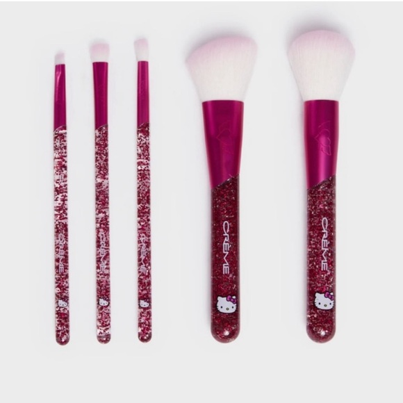 NWT ⚜️🩷⚜️ The Crème Shop Hello Kitty Y2K Luv Wave Brush Collection Set of 5 Pcs - Picture 3 of 7